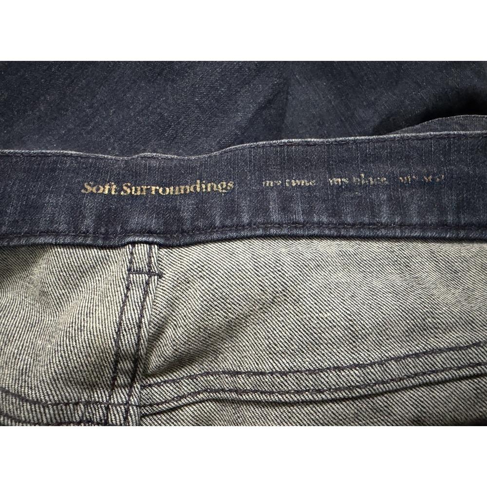 Soft Surroundings Jeans Womens‎ 16P Dark Wash Straight Leg Stretch Blue Denim - Picture 8 of 10